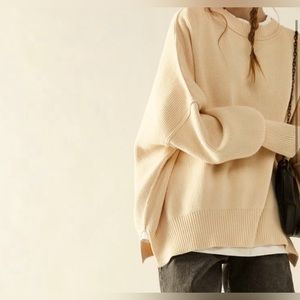 Free people~ Easy street crew neck sweater~ Small